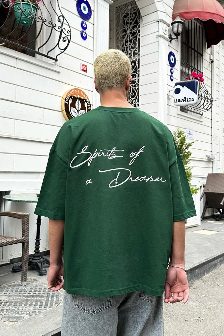 YEŞİL Dreamer OUTPLENTY PREMİUM Oversize Tişört