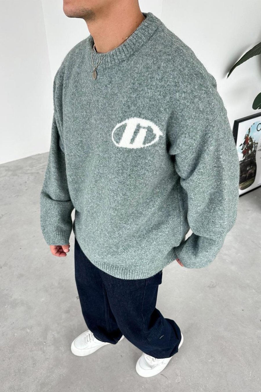 Yeşil Soft Premium Oversize Kazak