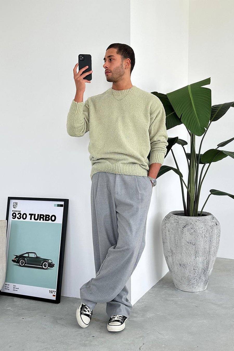 Yeşil Soft Relaxed Triko Kazak
