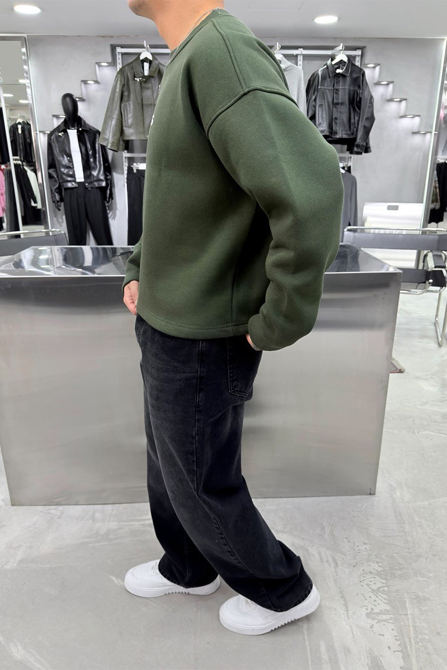 Yeşil Studios Baskılı Boxy Fit Sweatshirt