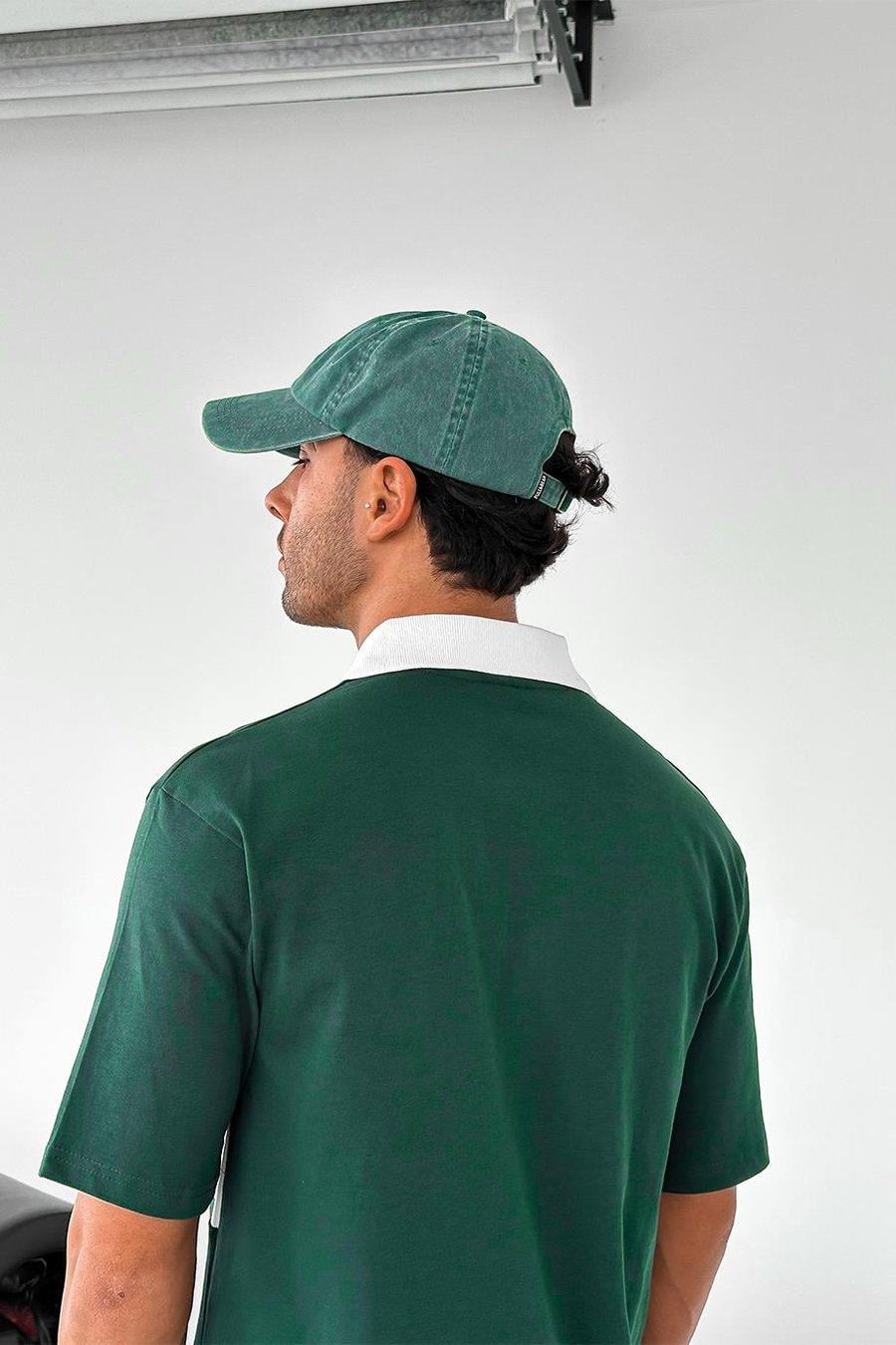 Yeşil Yale University PM Oversize Polo Yaka Tişört