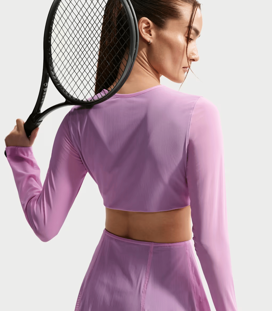 NikeNikeCourt Slam Uzun Kollu Crop Kadın Tenis Üstü