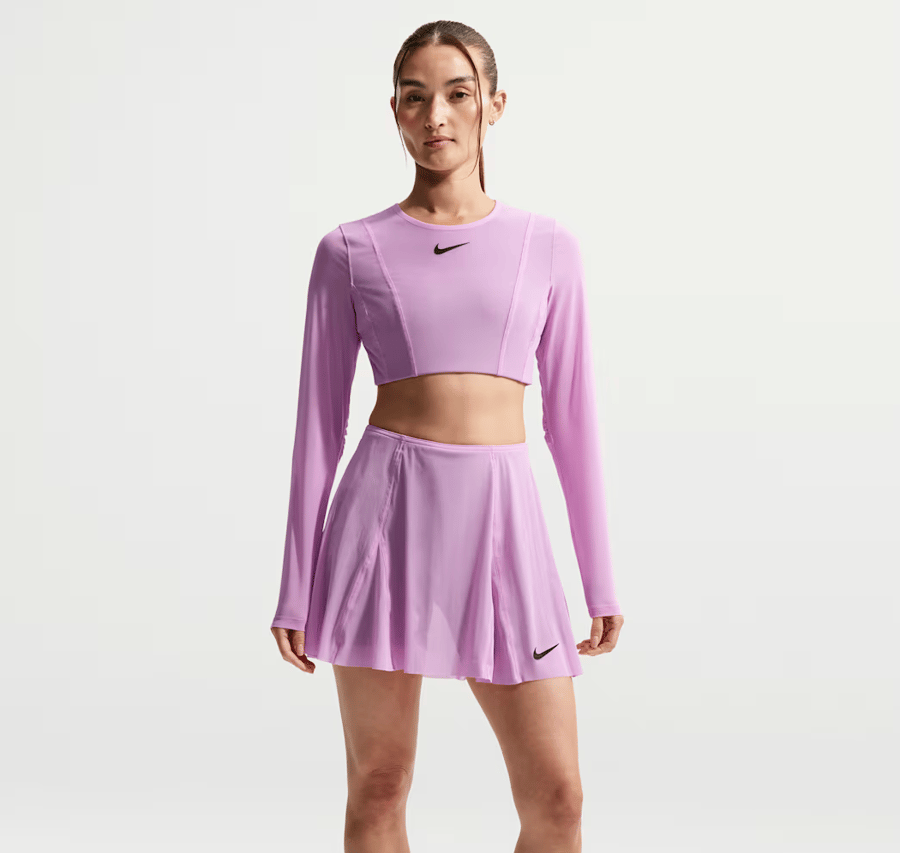 NikeNikeCourt Slam Uzun Kollu Crop Kadın Tenis Üstü