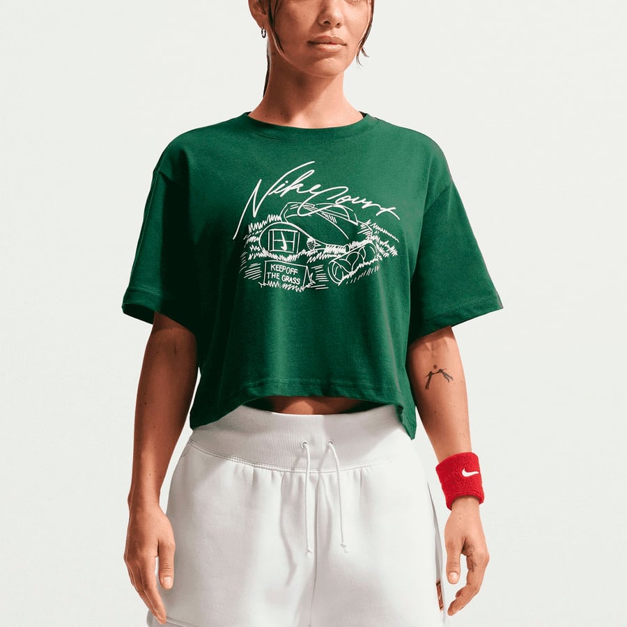 NikeNikeCourt Slam Crop Kadın Tenis Tişörtü