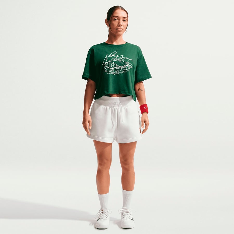 NikeNikeCourt Slam Crop Kadın Tenis Tişörtü