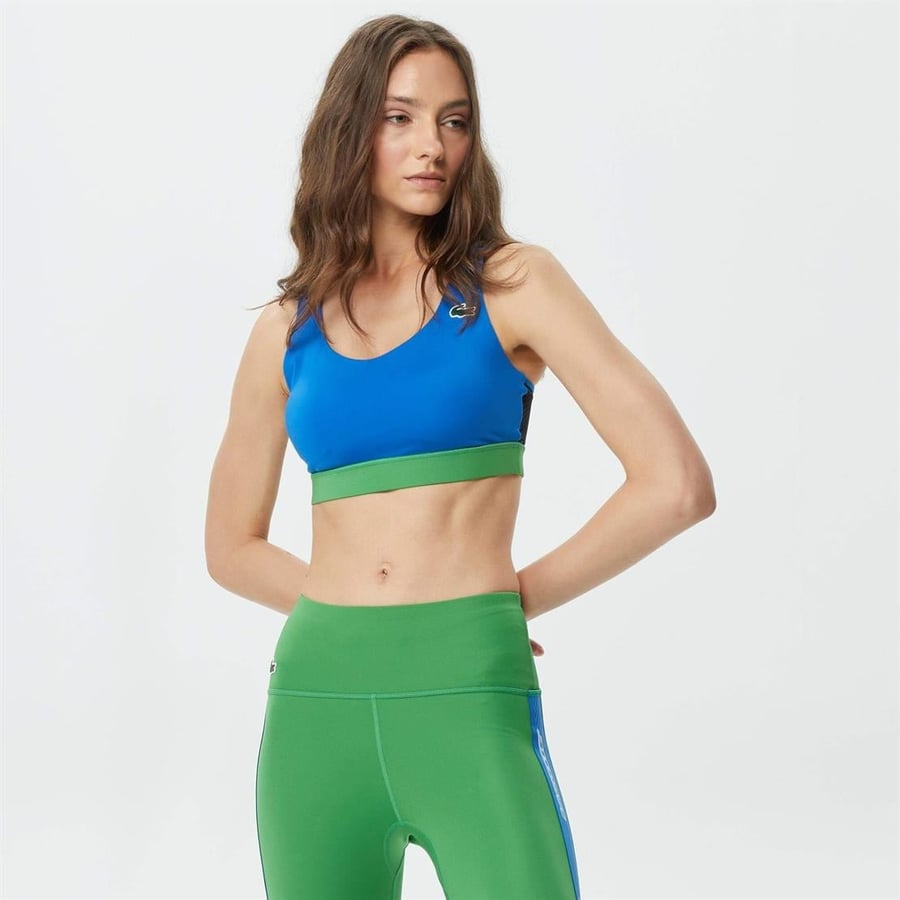 Lacoste Lacoste Active Kadın Slim Fit Kolsuz Renk Bloklu Lacivert Bra