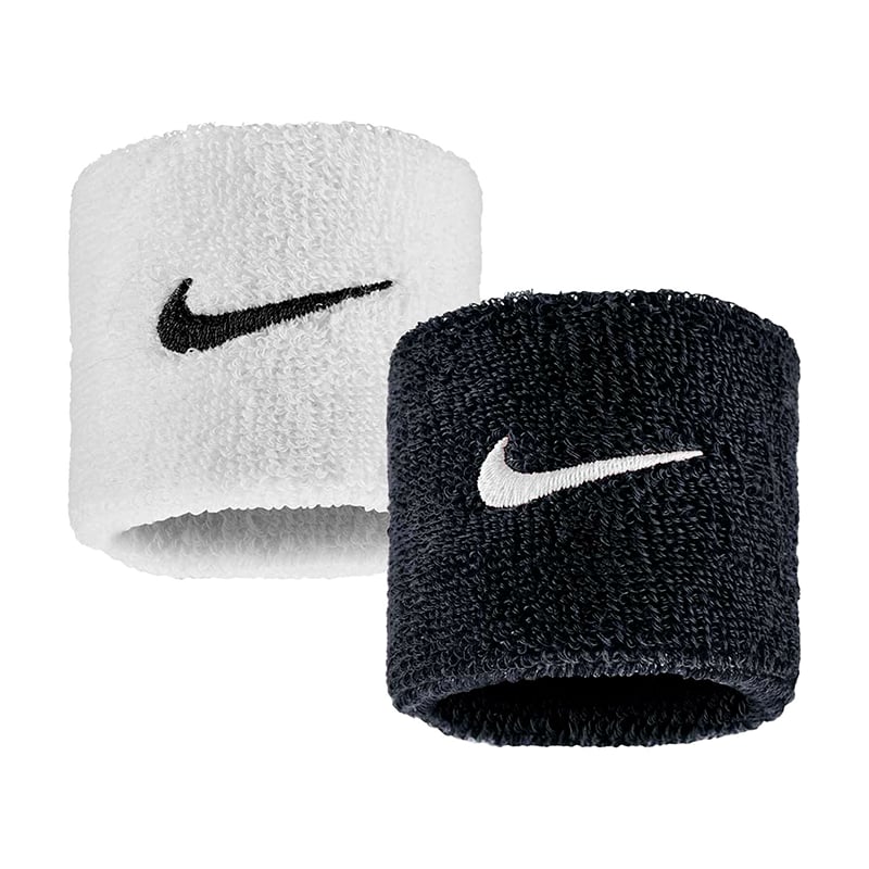 NikeNikeSwoosh Classic 2'li Havlu Bileklik - Siyah/Beyaz