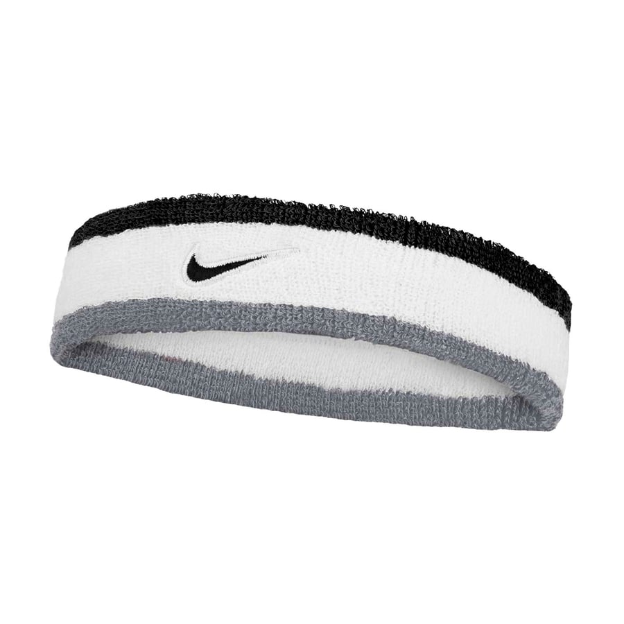 NikeNike Swoosh Classic Havlu Kumaş Saç Bandı - White/Cool Grey