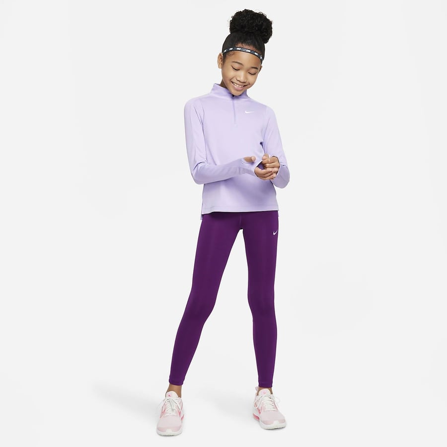 NikeNike Dri-FIT Uzun Kollu Yarım Fermuarlı Kız Çocuk Tenis Üstü