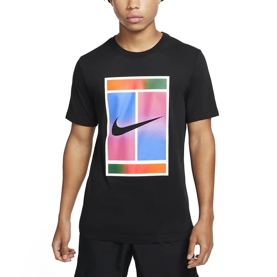 NikeNikeCourt Dri-FIT Heritage Baskılı Erkek Tenis Tişörtü