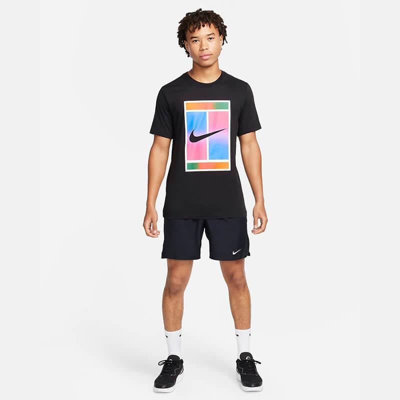 NikeNikeCourt Dri-FIT Heritage Baskılı Erkek Tenis Tişörtü