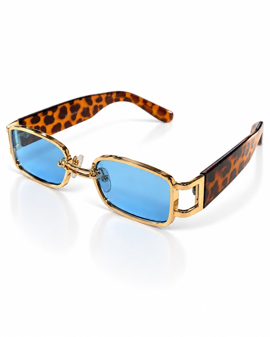 RE004 Leopar Mavi Güneş Gözlüğü