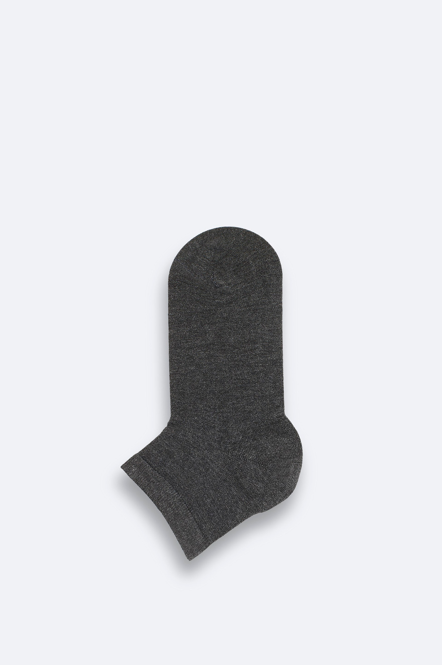 Anthracite Cotton No‑Show Socks