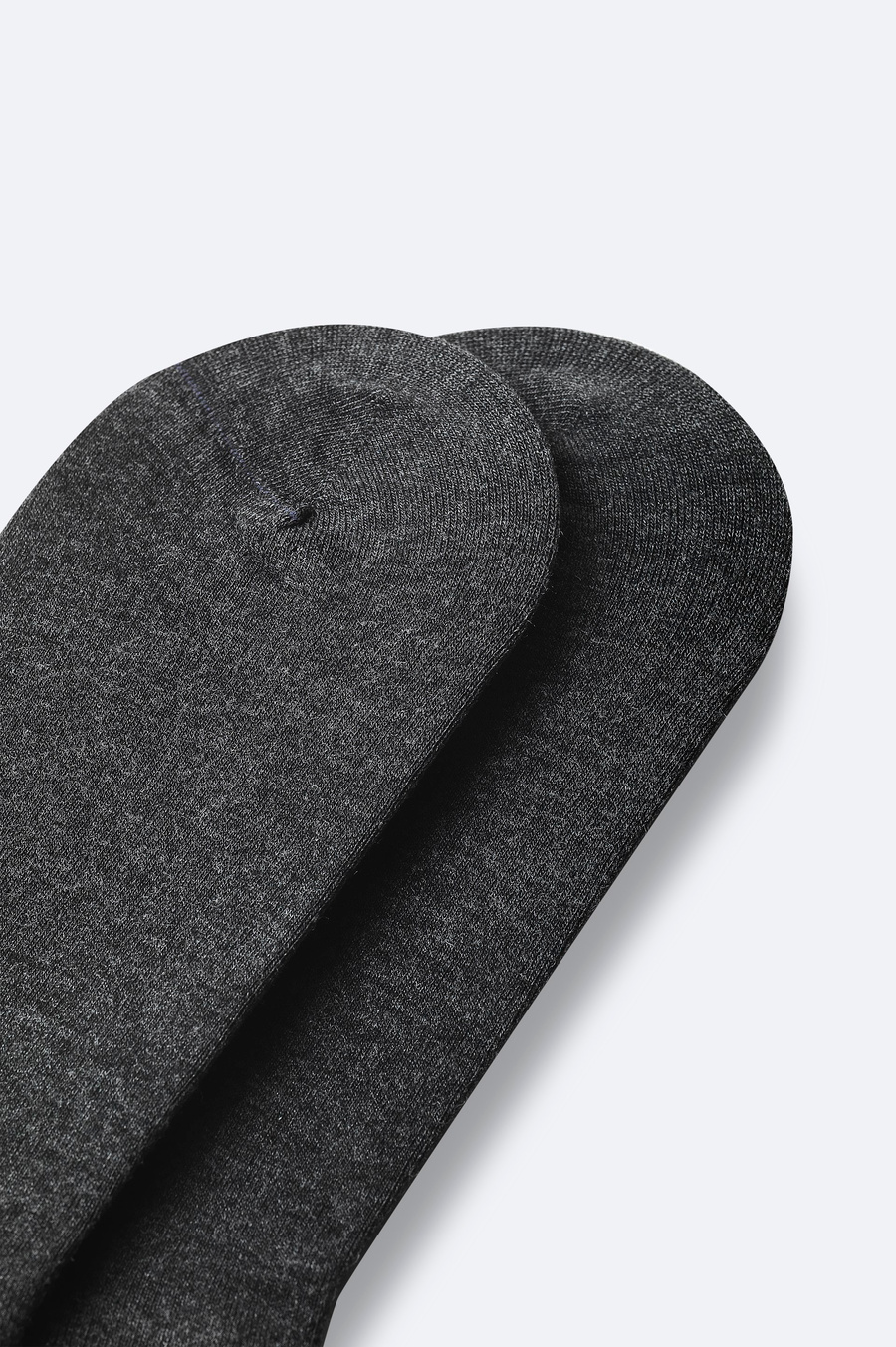 Anthracite Cotton No‑Show Socks