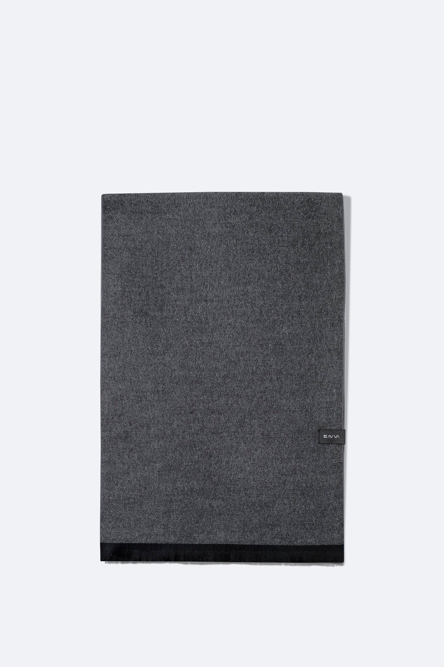 Anthracite Viscose Blend Fringed Scarf