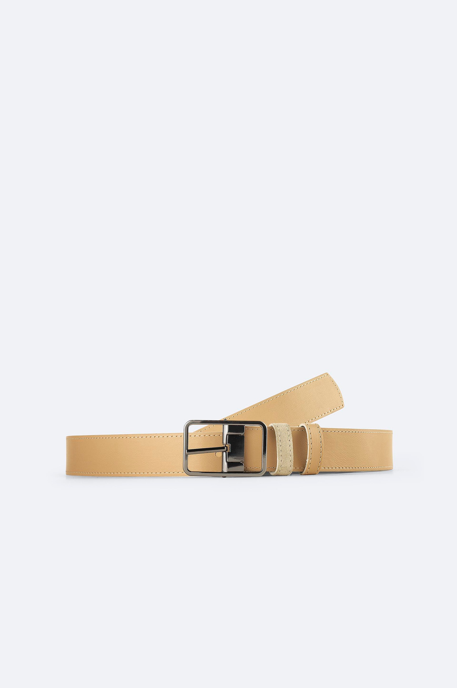 Beige Reversible Leather/Suede Belt