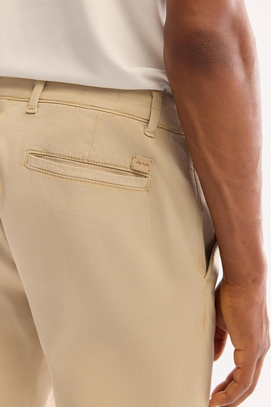 Beige Classic Waist Soft Touch Chino Pants