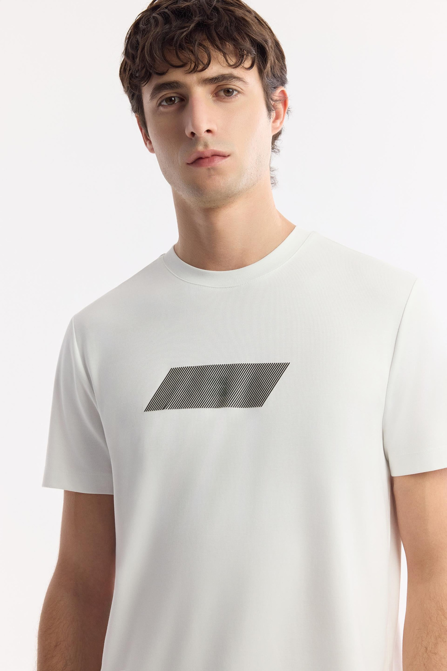 White Round Neck Shoft T-Shirt