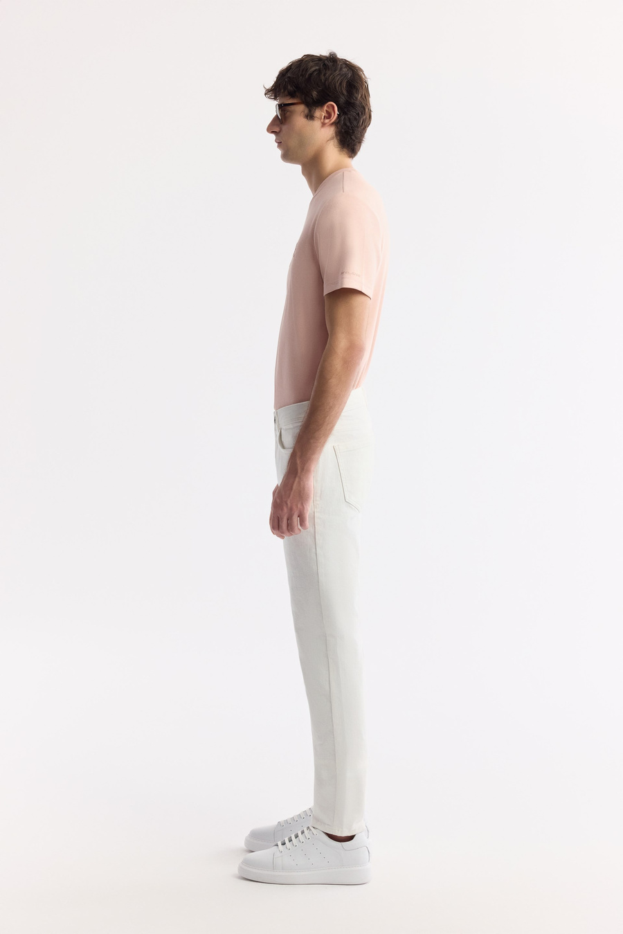 Ecru Cotton Jeans