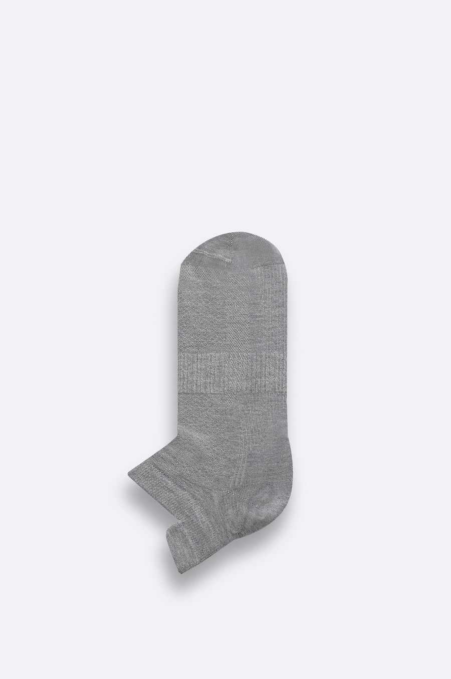 Grey Basic No‑Show Socks
