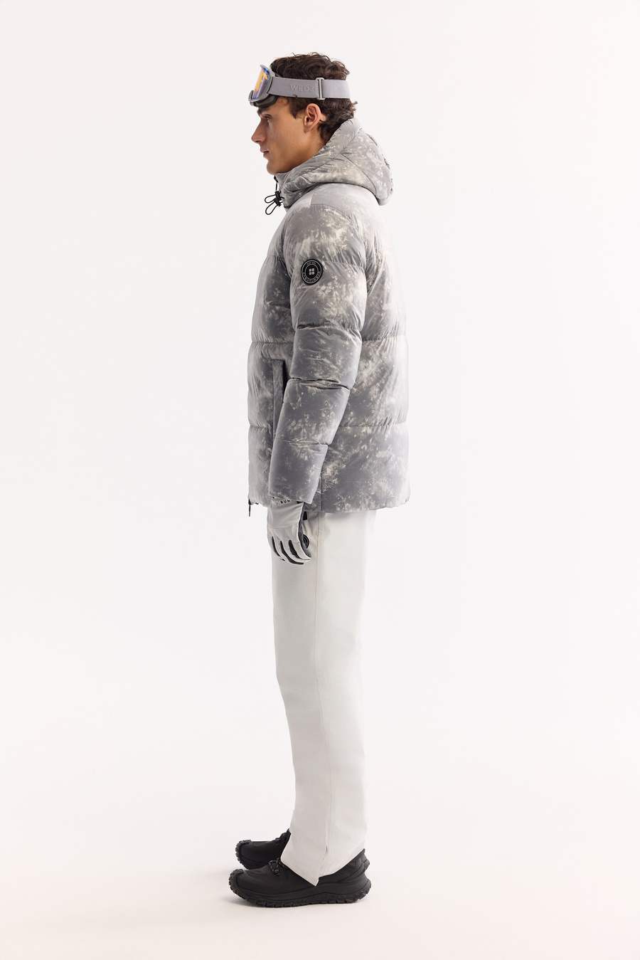 Grey Hooded Water Repellent Windproof Ski Jacket Resistant to -10°C