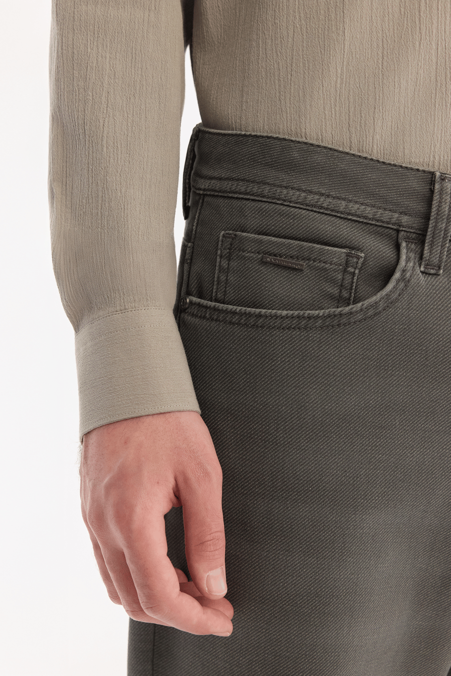 Gri Kuru Yıkama Pamuklu Elastan Jean Pantolon