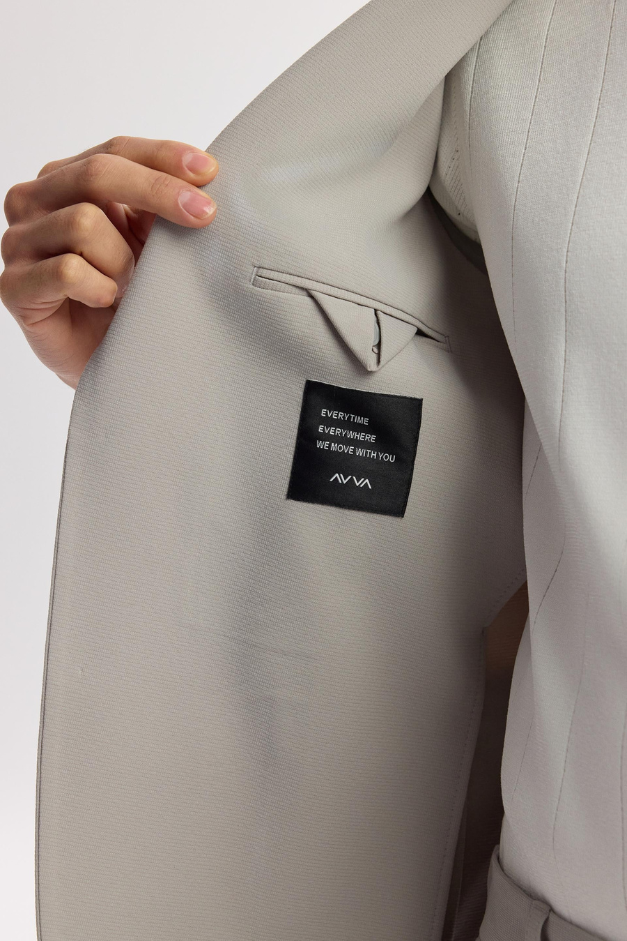 Gri Mono Yaka Pamuklu Hafif Bi-Stretch Blazer Ceket