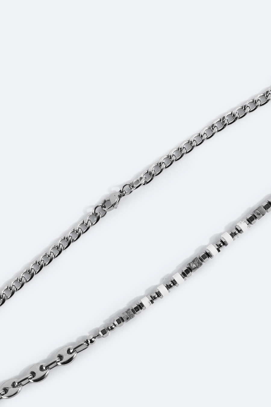 Grey Mixed Form 100% Stainless Steel Necklace