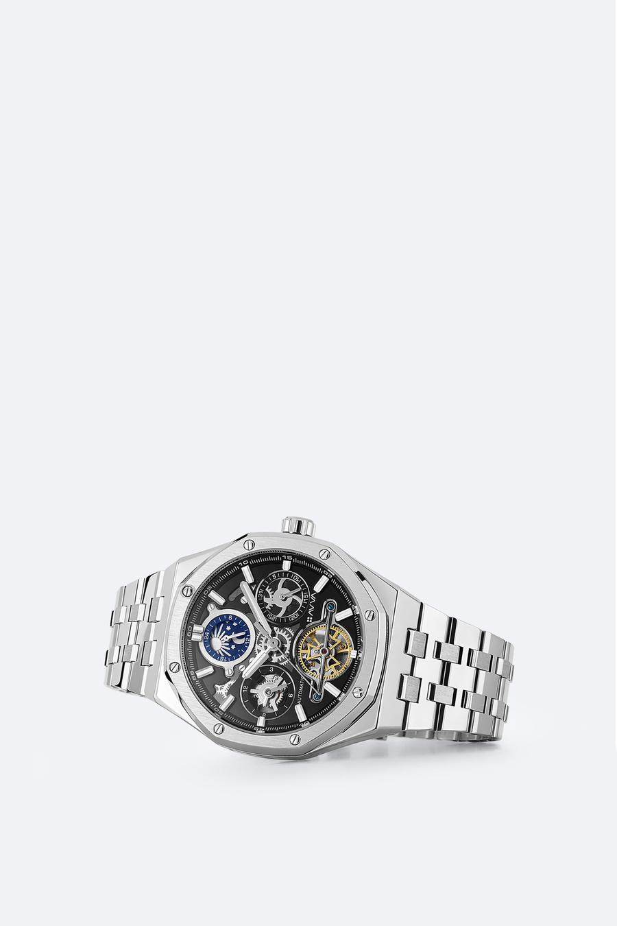 Silver Gift Boxed Metal Strap Wristwatch