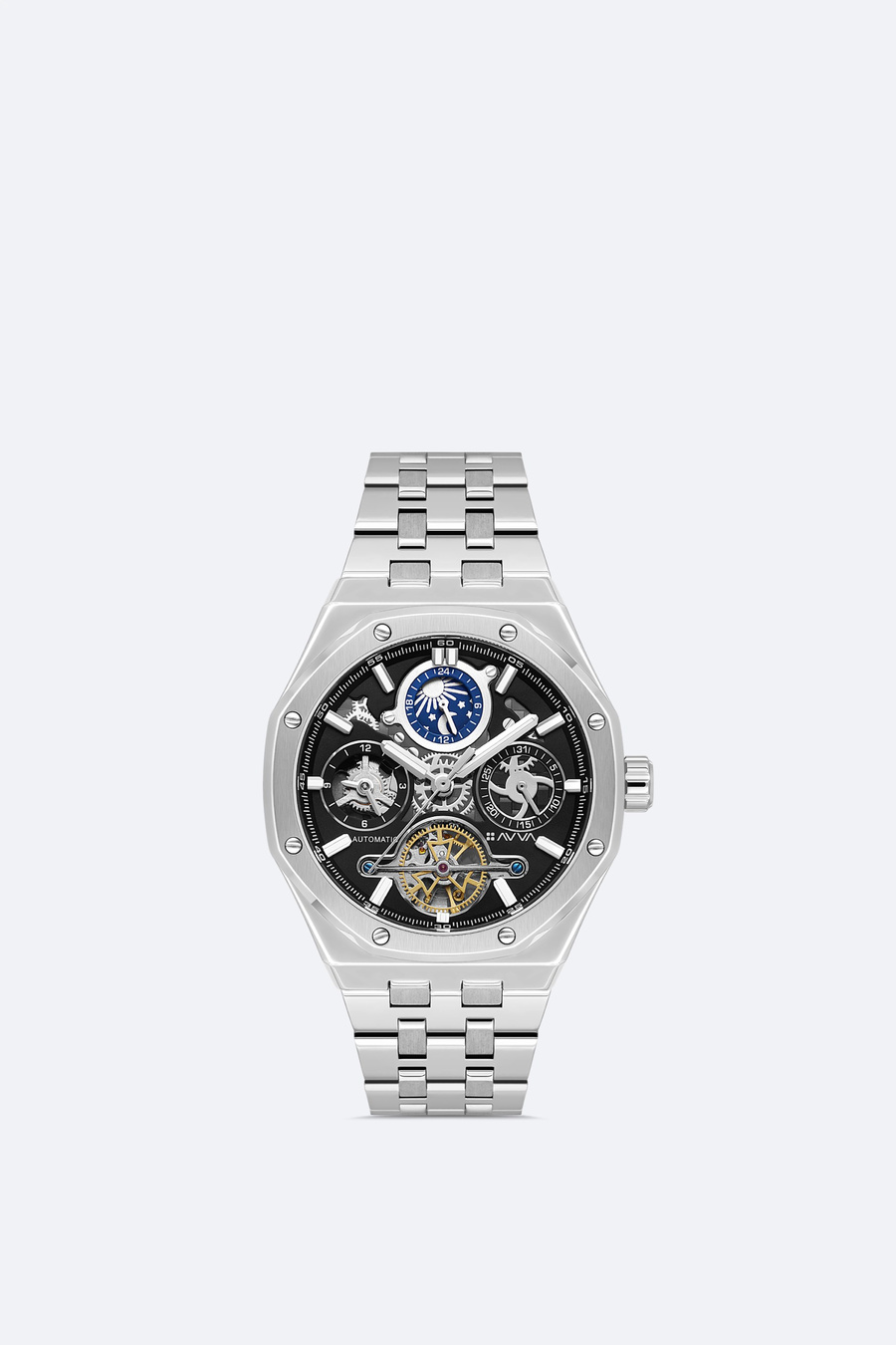 Silver Gift Boxed Metal Strap Wristwatch
