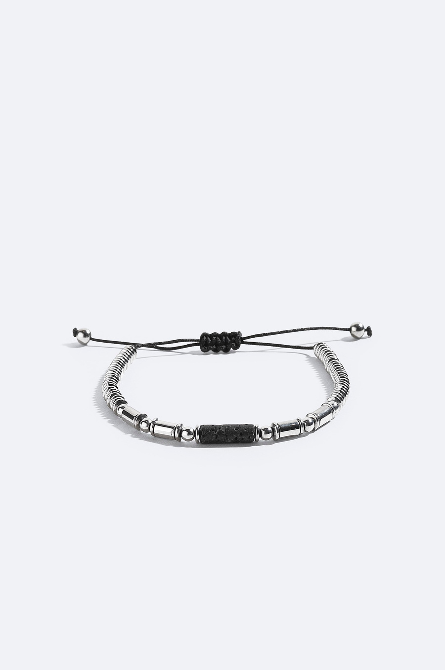 Burgundy Lava Stone and Hematite Stone Bracelet