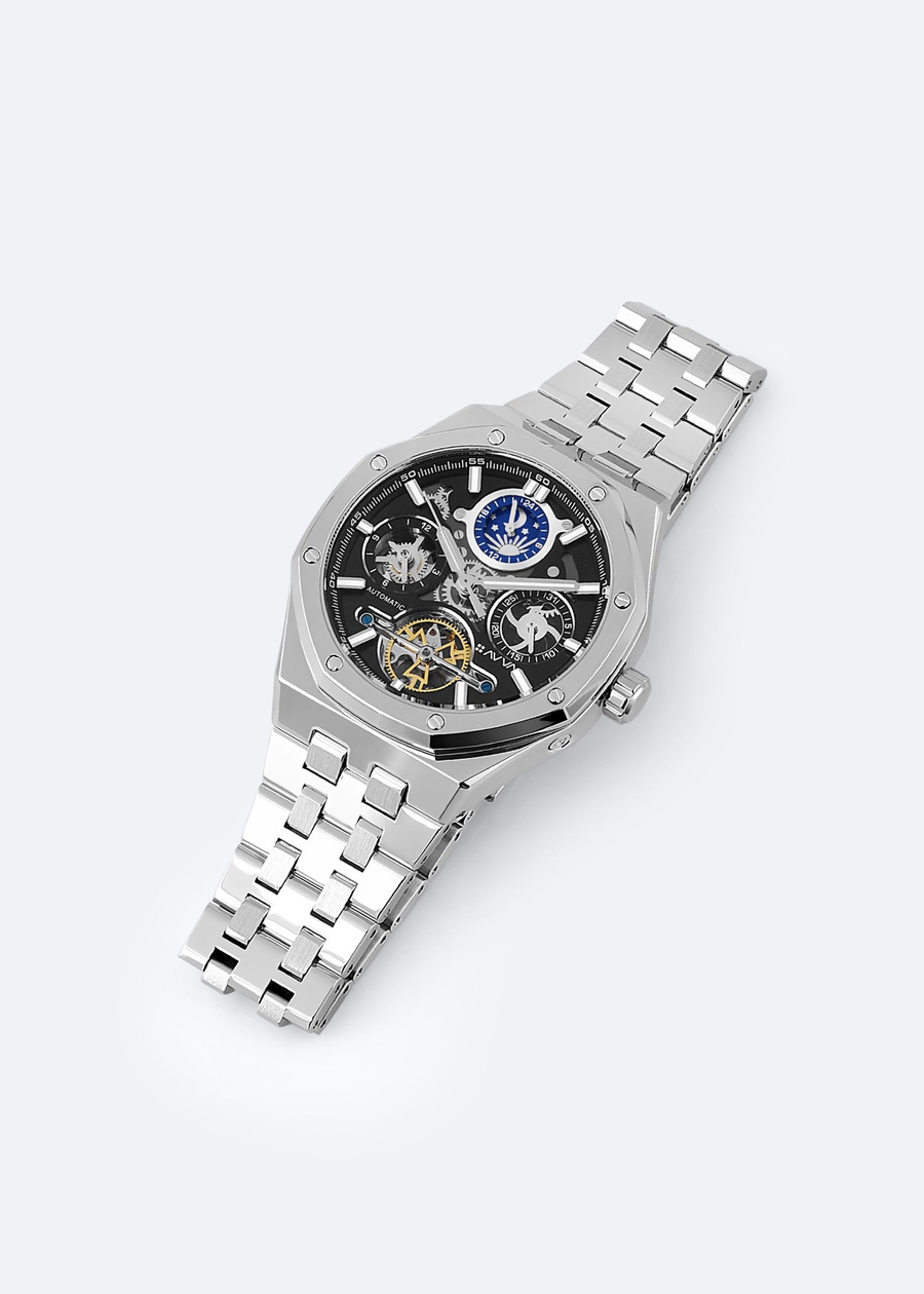 Silver Gift Boxed Metal Strap Wristwatch