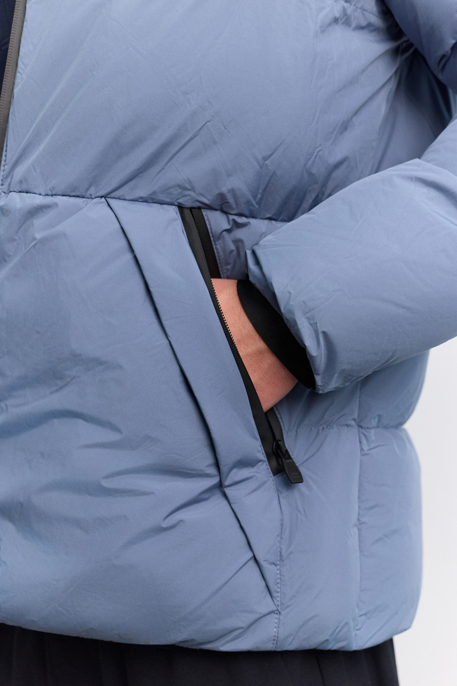 Indigo Hooded Padded Jacket