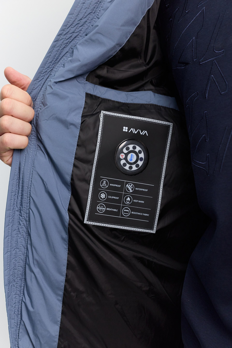 Indigo Hooded Padded Jacket
