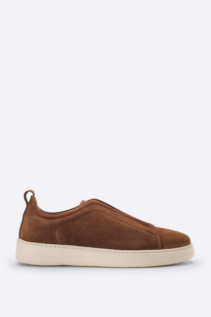 Brown Elastic Band Suede Casual Shoes