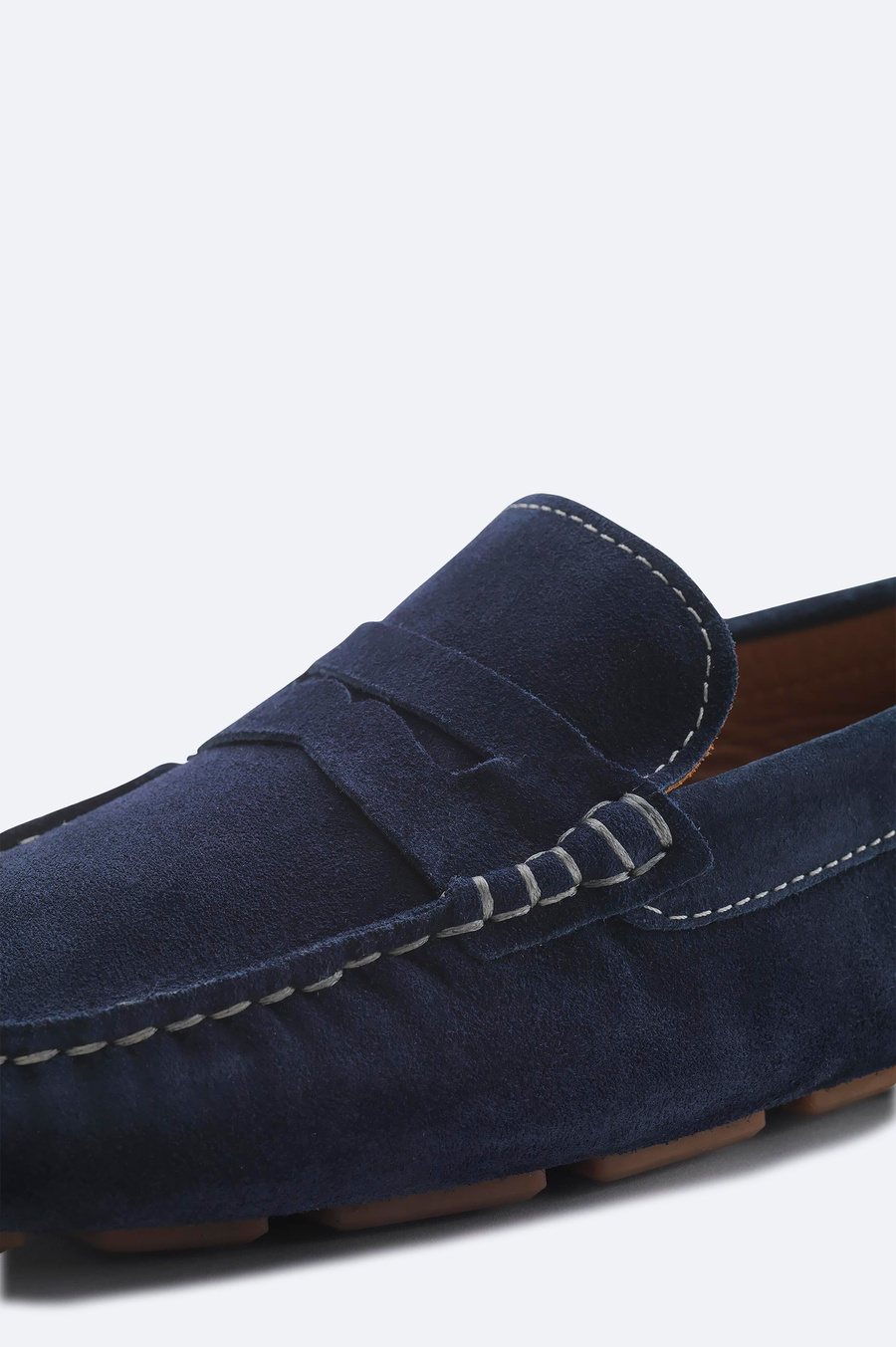 Lacivert %100 Süet Hafif Loafer Ayakkabı