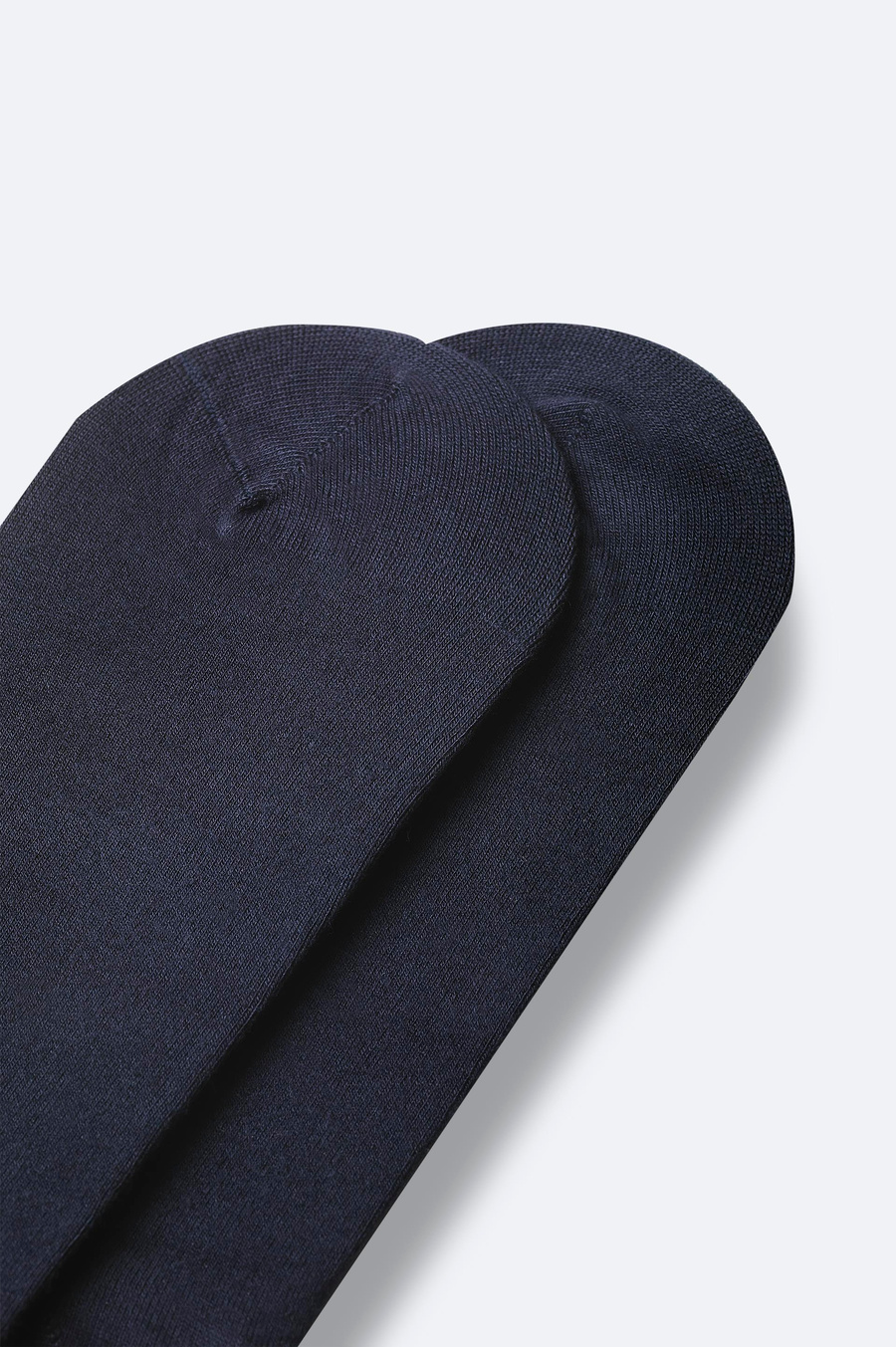 Navy Cotton No‑Show Socks