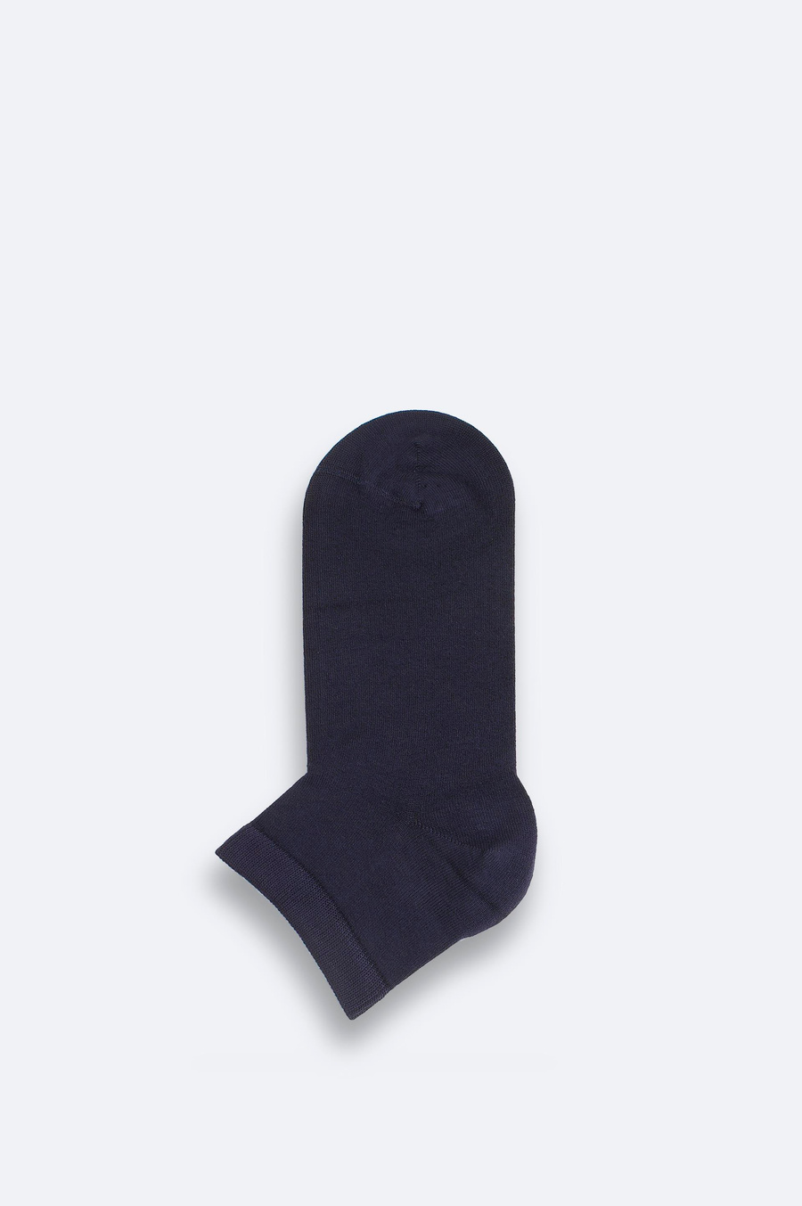 Navy Cotton No‑Show Socks