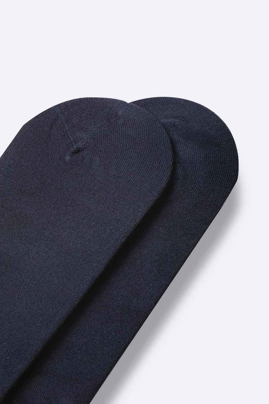 Navy Cotton No‑Show Socks
