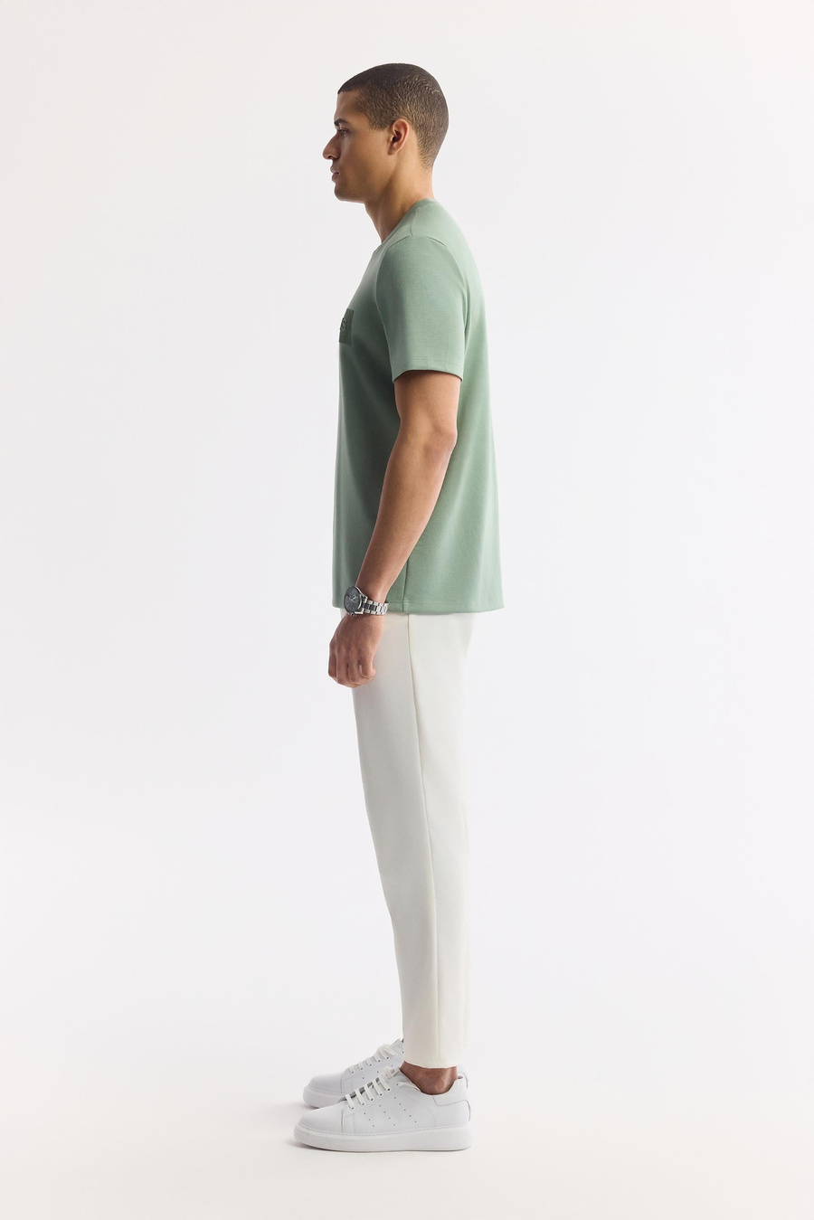 Nile Green Round Neck T-Shirt