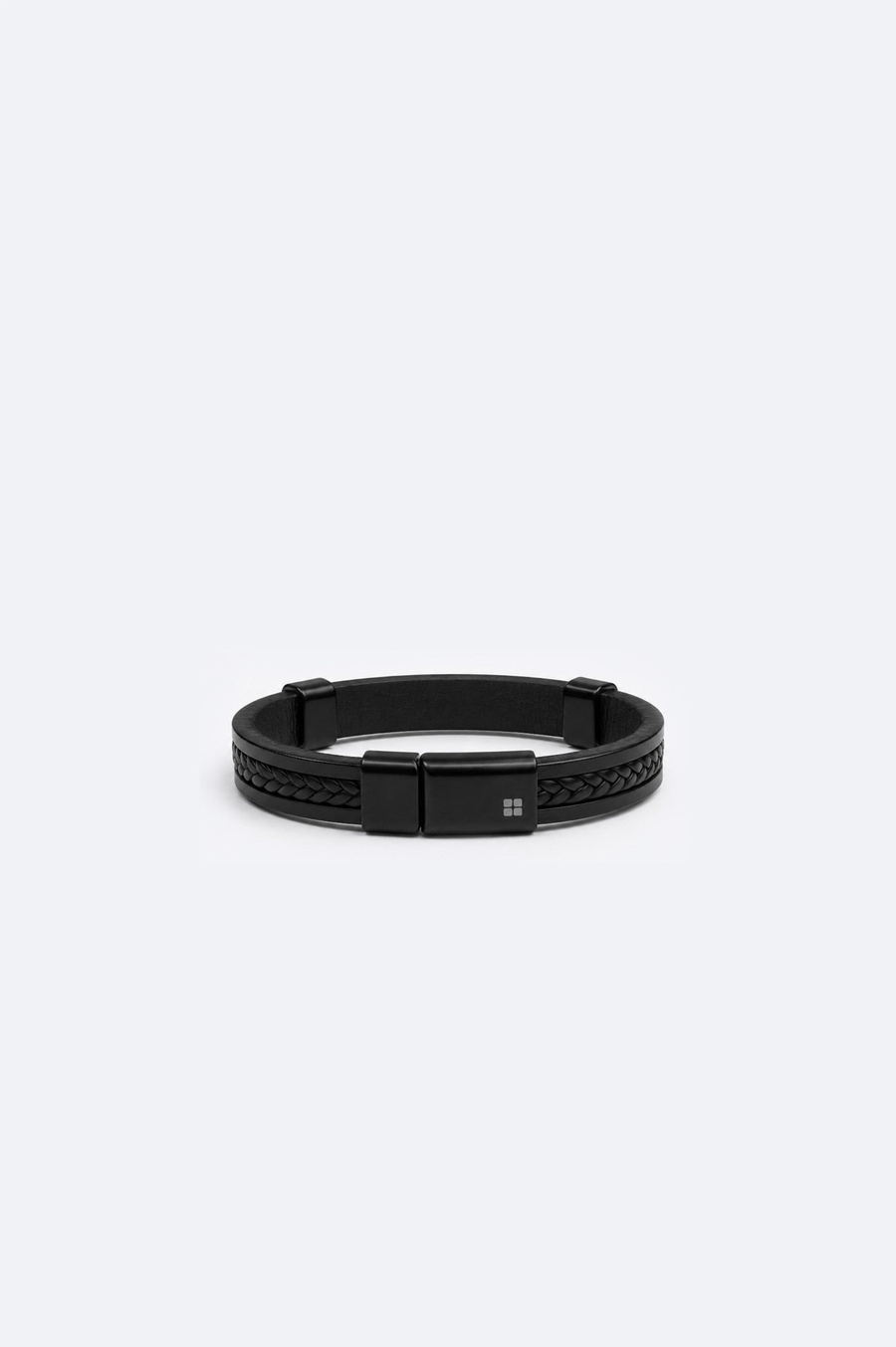 Black 100% Leather Bracelet