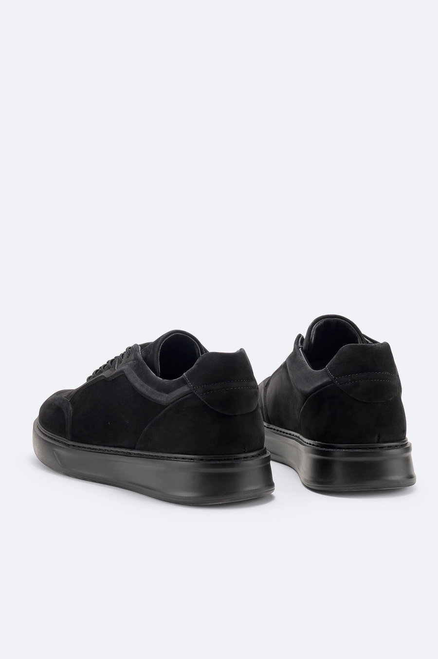Siyah %100 Deri Süet Dokulu Sneaker