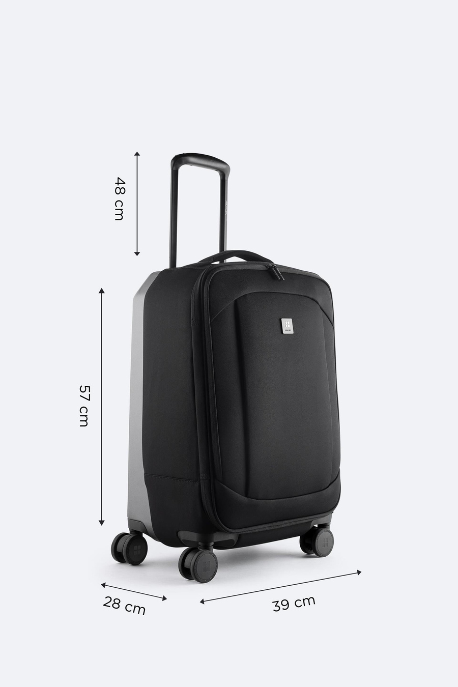 Siyah Laptop Bölmeli Kilitlenebilir Küçük Boy Bavul