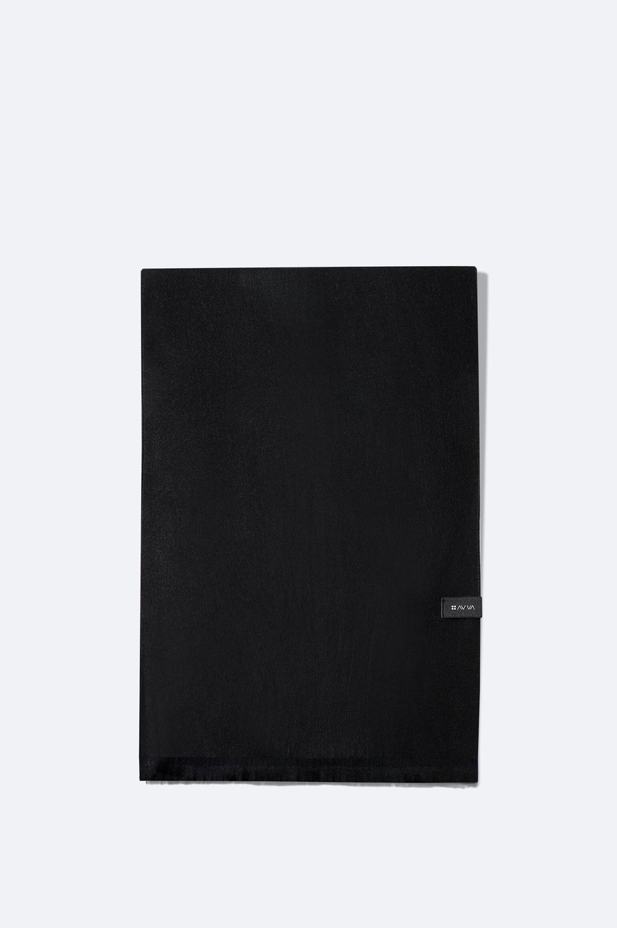 Black Viscose Blend Fringed Scarf