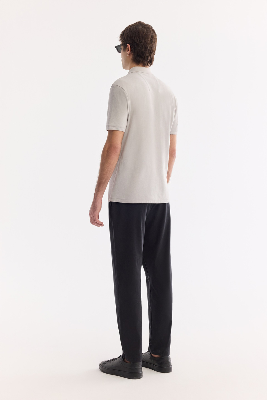 Taş Kıvrılmaz Polo Yaka %100 Pamuk Basic T-Shirt