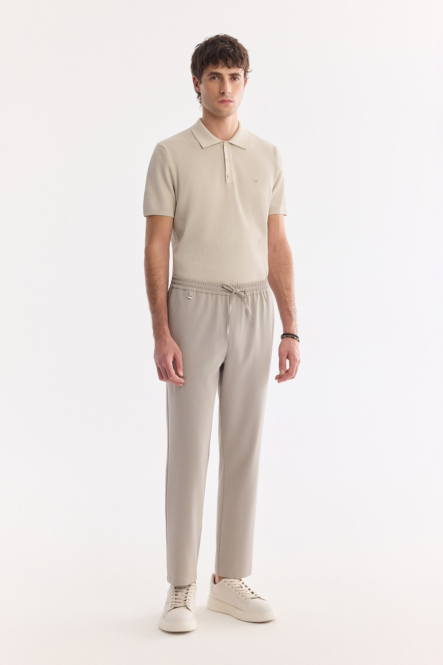 Taş Yumuşak Tuşeli Beli Full Lastikli Relaxed Fit Pantolon