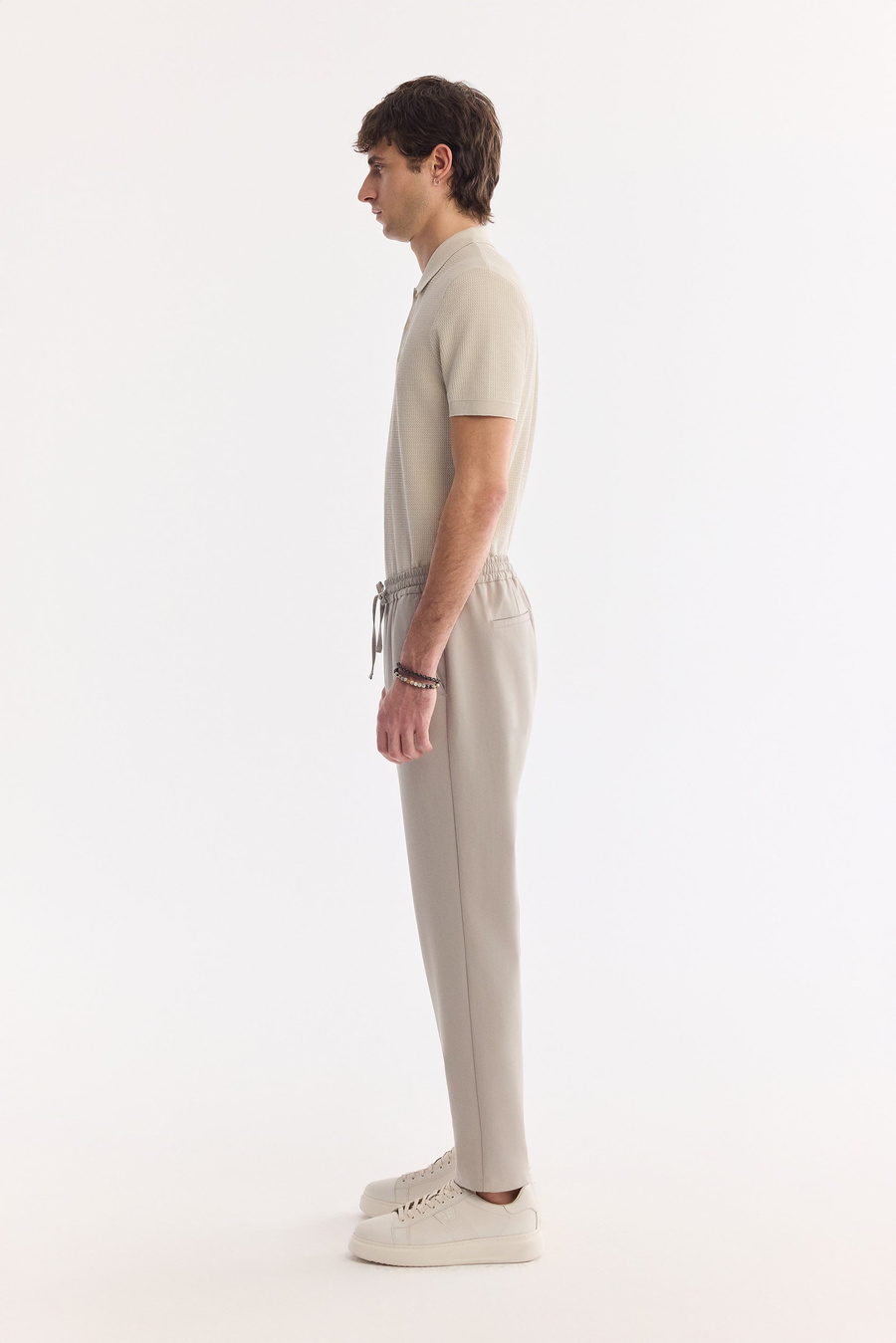 Taş Yumuşak Tuşeli Beli Full Lastikli Relaxed Fit Pantolon