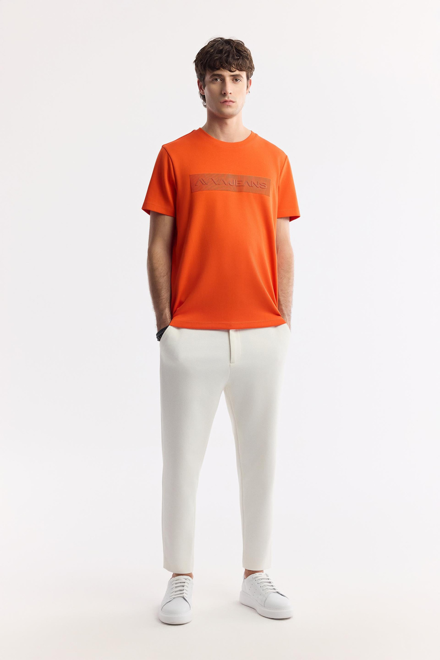 Orange Round Neck T-Shirt