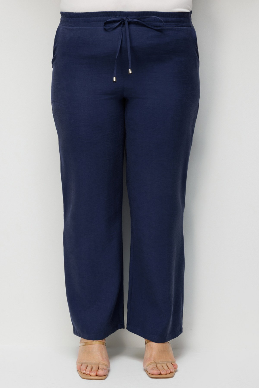 Ekol Beli Lastikli Bol Paça Pantolon Lacivert