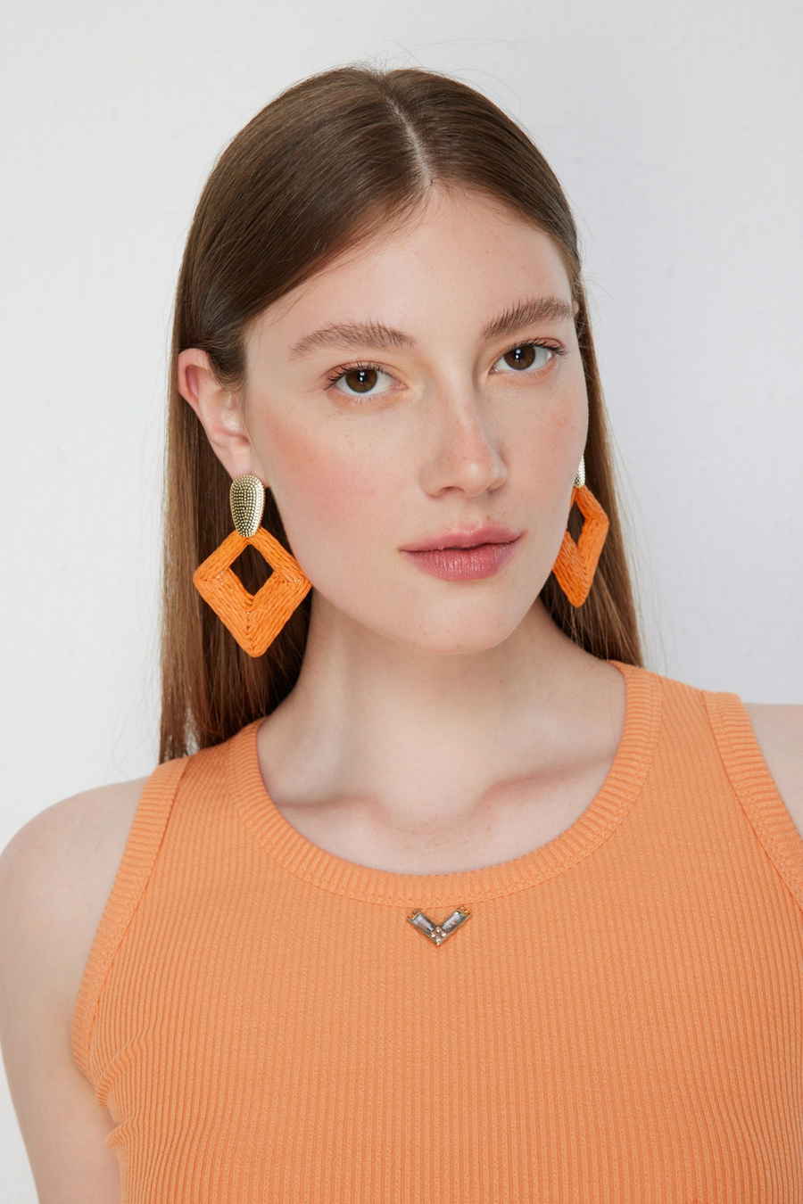 On Metal Aksesuarlı Pamuklu Basic Bluz Mango